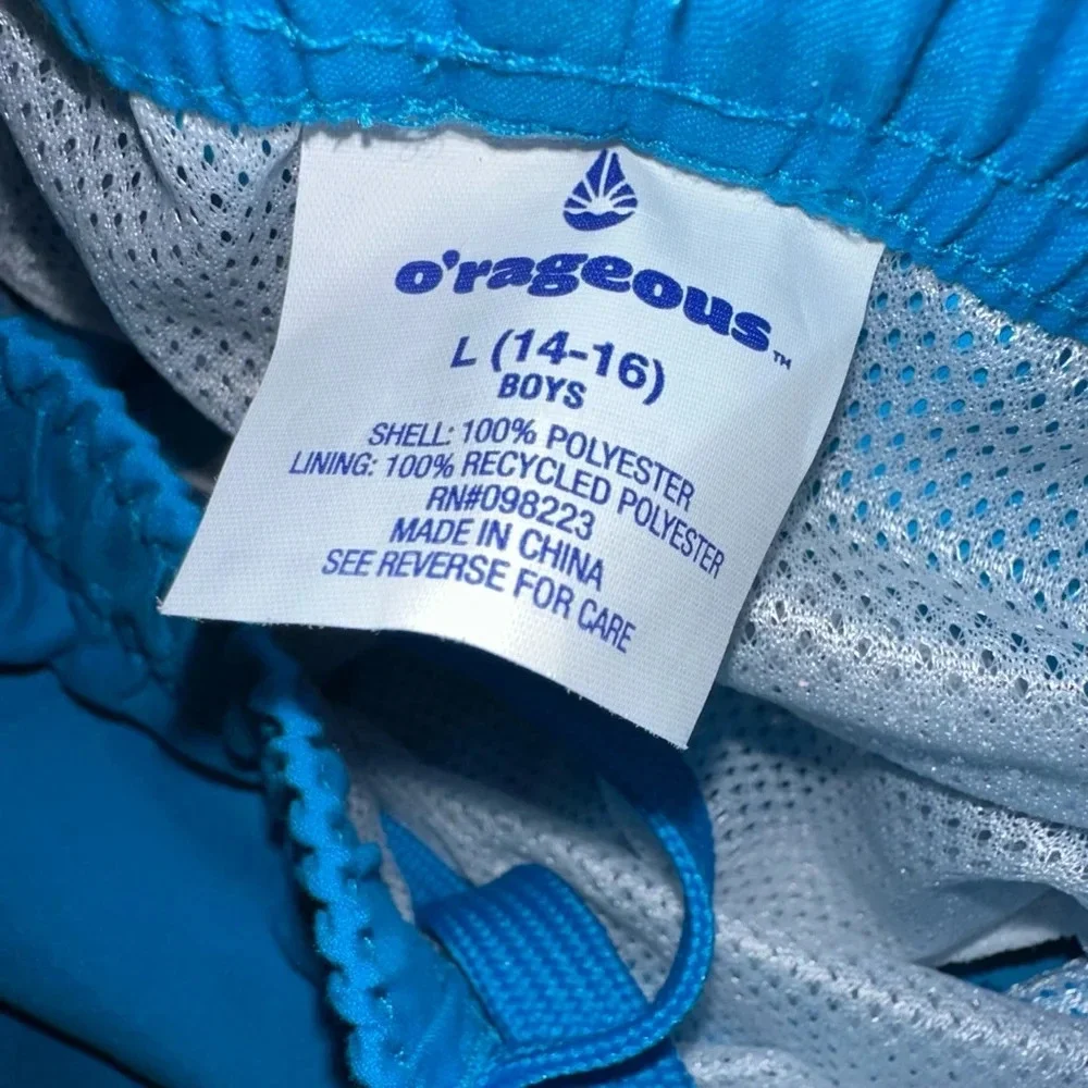 NWT! Boy's O'rageous Swim Trunks, Size L, Blue (14-16)